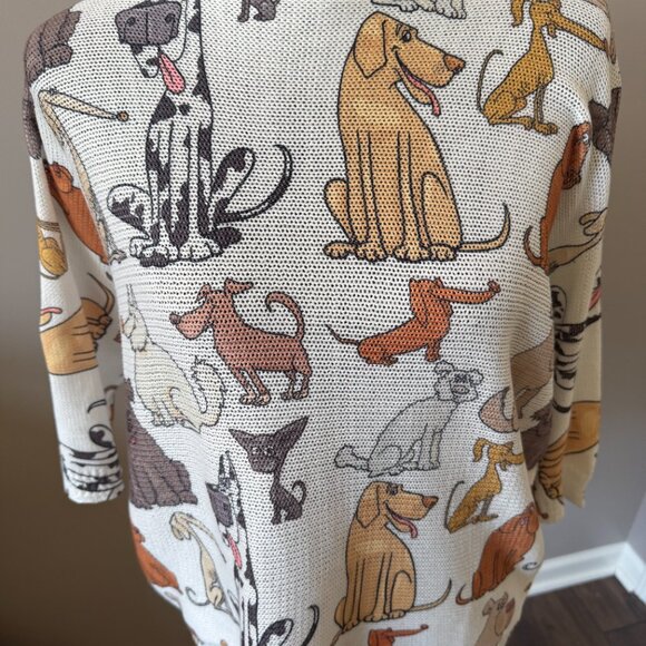 Made in Italy One Size Dog Lovers Dolman Sleeve Lightweight Sweater - Picture 5 of 9